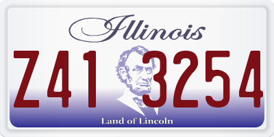 IL license plate Z413254