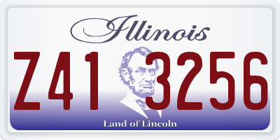 IL license plate Z413256