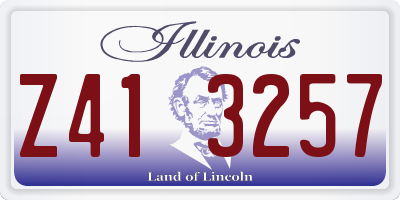 IL license plate Z413257