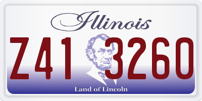 IL license plate Z413260