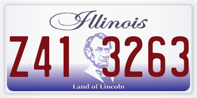 IL license plate Z413263
