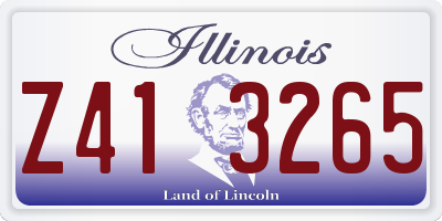 IL license plate Z413265