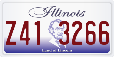 IL license plate Z413266