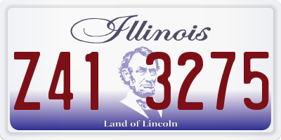 IL license plate Z413275