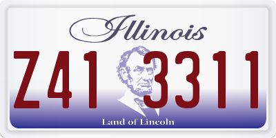 IL license plate Z413311