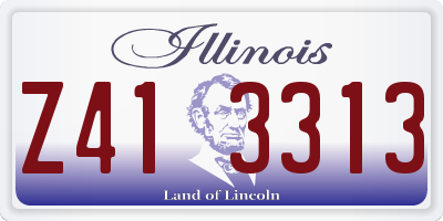 IL license plate Z413313