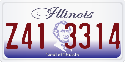 IL license plate Z413314