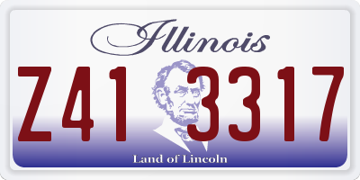 IL license plate Z413317
