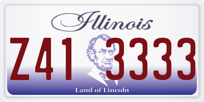 IL license plate Z413333