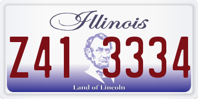 IL license plate Z413334