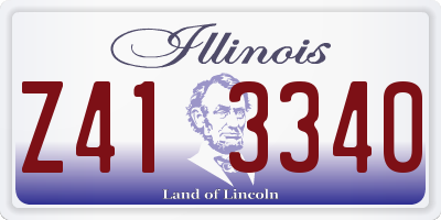 IL license plate Z413340