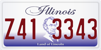 IL license plate Z413343