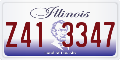 IL license plate Z413347