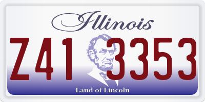 IL license plate Z413353