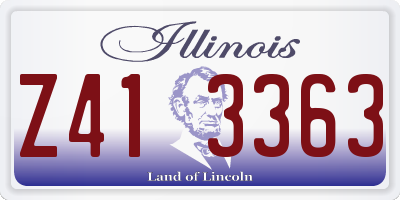 IL license plate Z413363