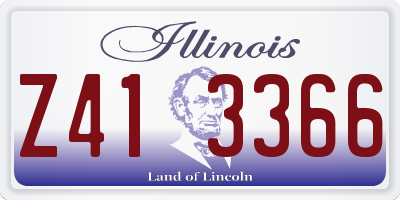 IL license plate Z413366