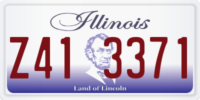 IL license plate Z413371