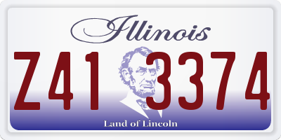 IL license plate Z413374
