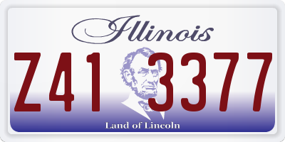 IL license plate Z413377