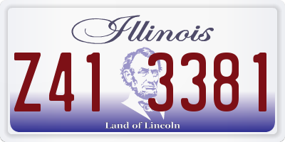 IL license plate Z413381