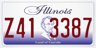IL license plate Z413387