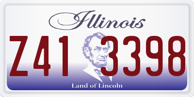 IL license plate Z413398