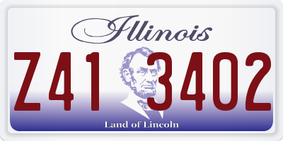 IL license plate Z413402