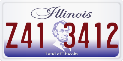 IL license plate Z413412