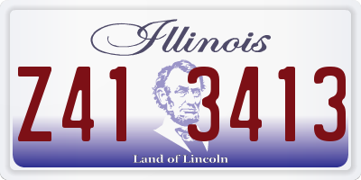 IL license plate Z413413