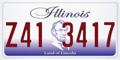 IL license plate Z413417