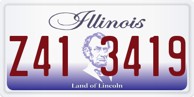 IL license plate Z413419