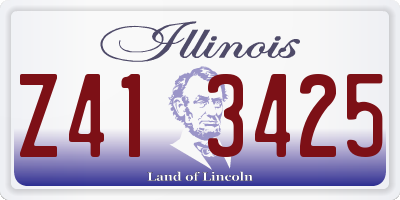 IL license plate Z413425
