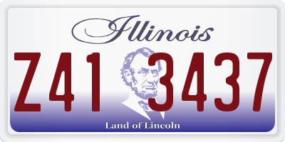 IL license plate Z413437