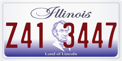 IL license plate Z413447