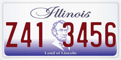 IL license plate Z413456
