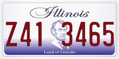 IL license plate Z413465