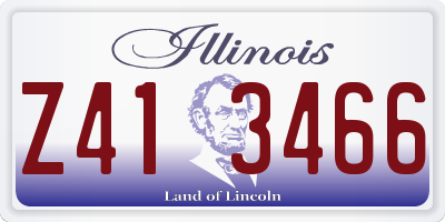 IL license plate Z413466
