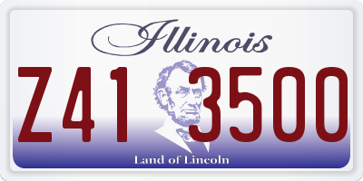 IL license plate Z413500