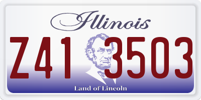 IL license plate Z413503