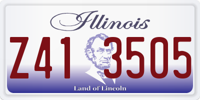 IL license plate Z413505