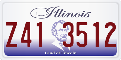 IL license plate Z413512