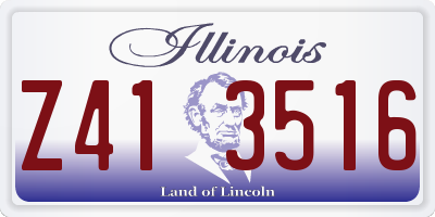 IL license plate Z413516