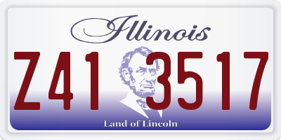 IL license plate Z413517