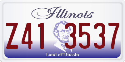 IL license plate Z413537