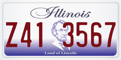 IL license plate Z413567