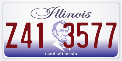 IL license plate Z413577