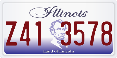 IL license plate Z413578