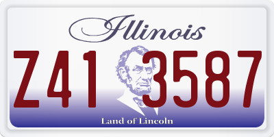 IL license plate Z413587