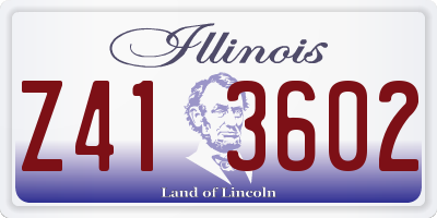 IL license plate Z413602