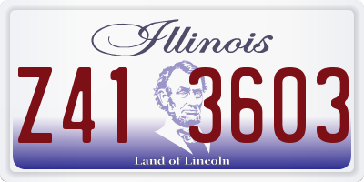 IL license plate Z413603